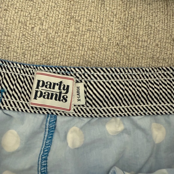 Party Pants Blue and Red Swim Shorts with Cup Pattern - Picture 3 of 6